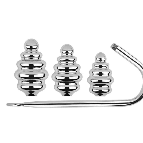 Anal Hooks Set 8826 Ribbed Screw-in Anal Hook GreatBenefit 0112